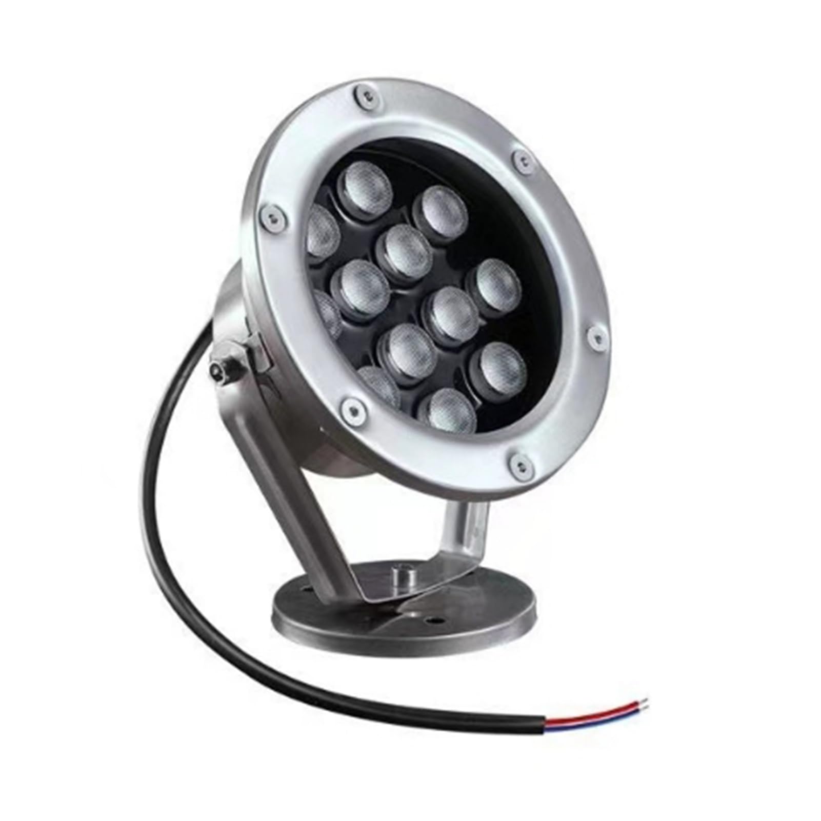 VSHENG Underwater Spot Light LED Pond Light IP68 Waterproof Fountain Lights Stainless Steel Low Voltage DC12/24V Spotlight for Waterfall, Pond, Garden, Swimming Pool Flood Light(Warm White,24W-DC12V)