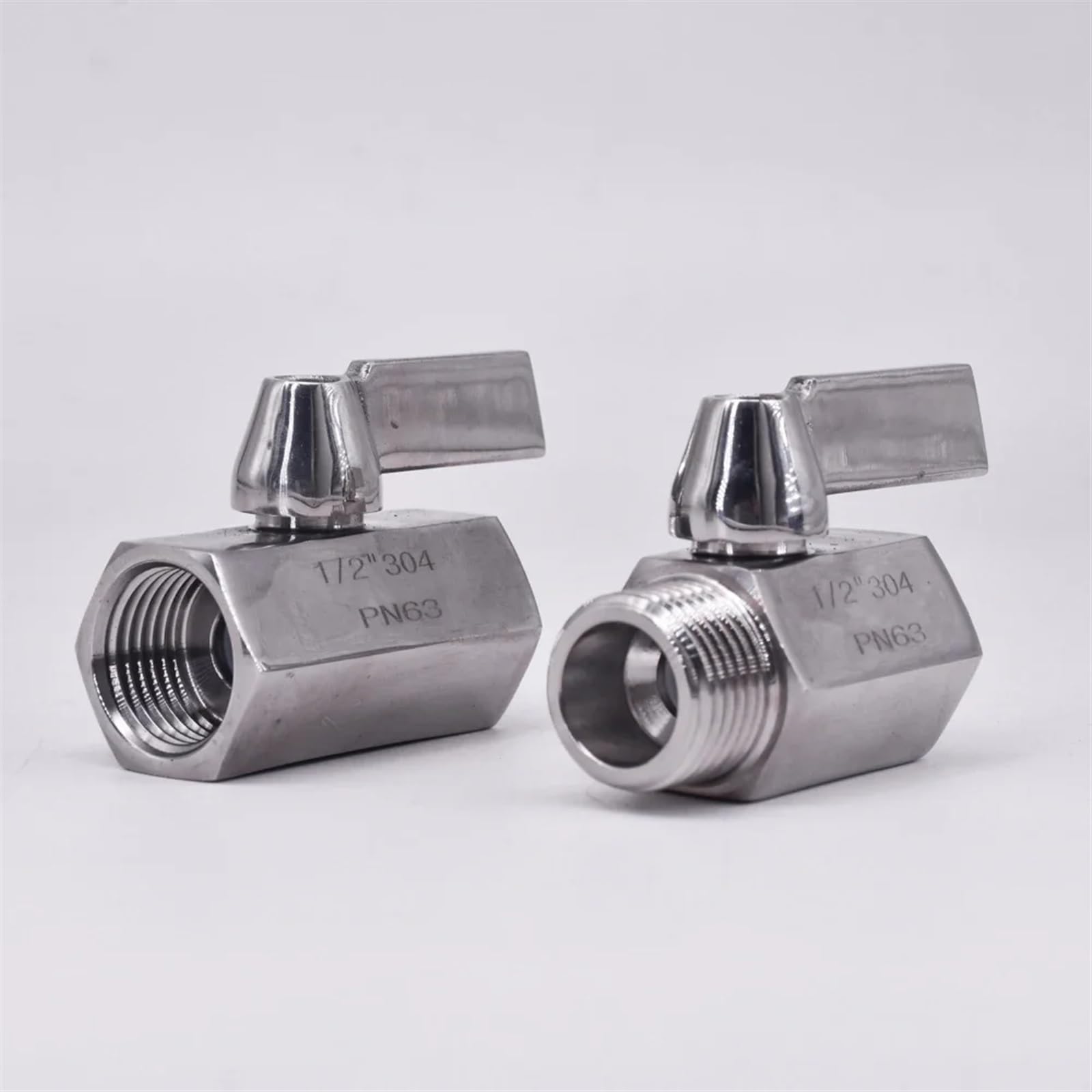 Valvola A Sfera Mini In Acciaio Inox 316 PN63 - 1/8 NPT Femmina-Maschio