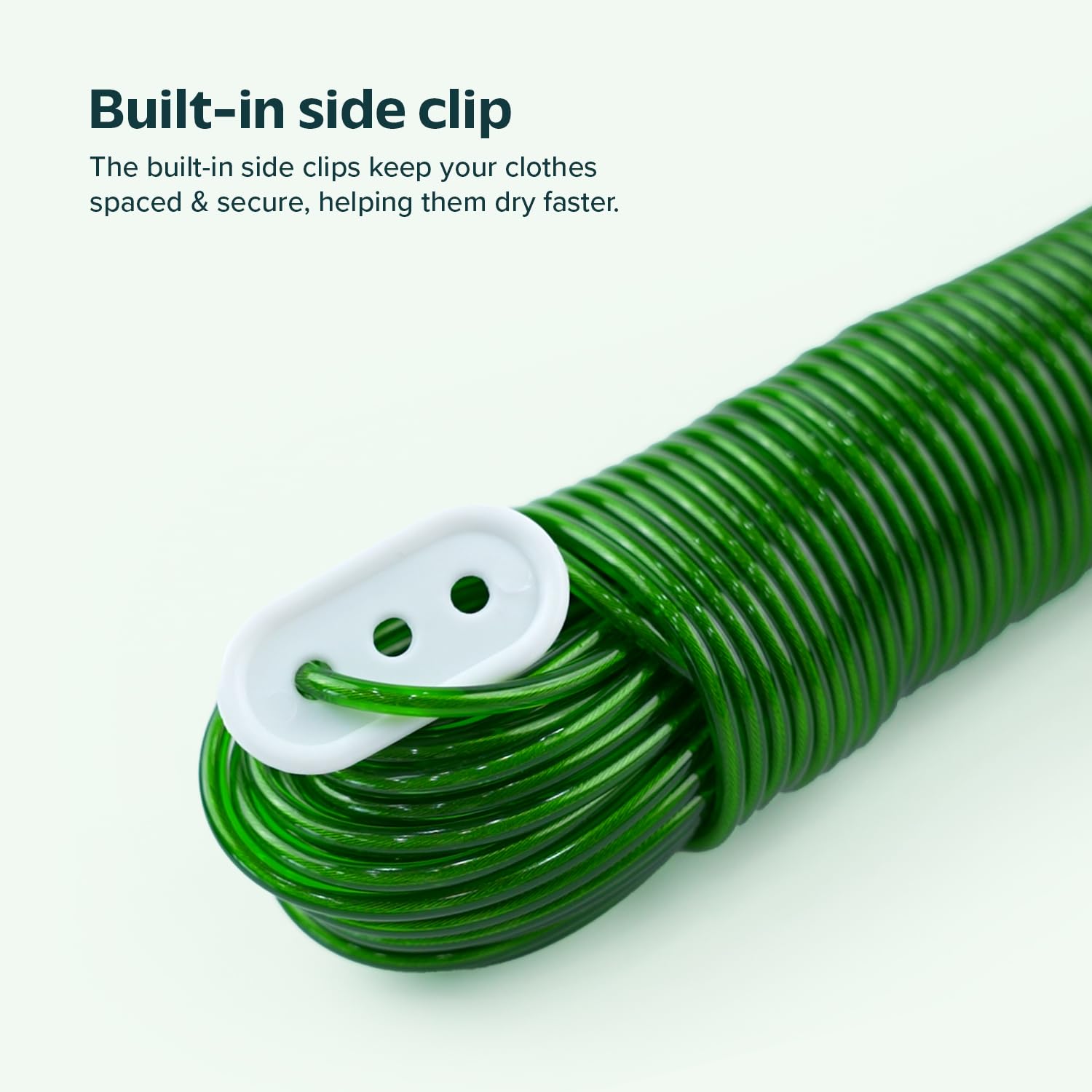 Corda stendibiancheria da 50 m con anima in metallo, spessa e resistente, in plastica PVC, per asciugare i vestiti, per uso in giardino e all'aperto, colori assortiti