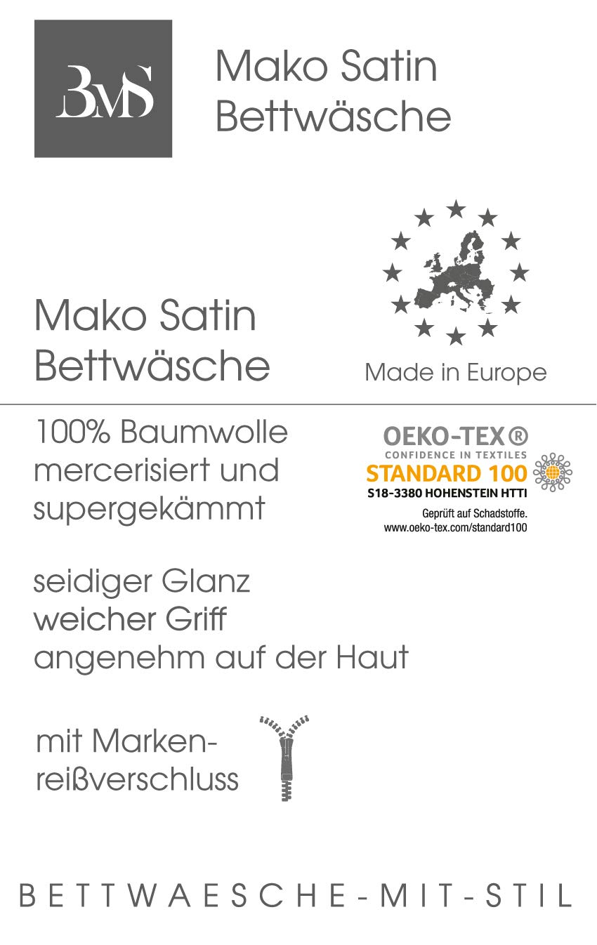 Bettwaesche-mit-Stil Mako Satin Damast Bettwäsche Garnitur Waves weiß (140x200 cm + 70x90 cm)