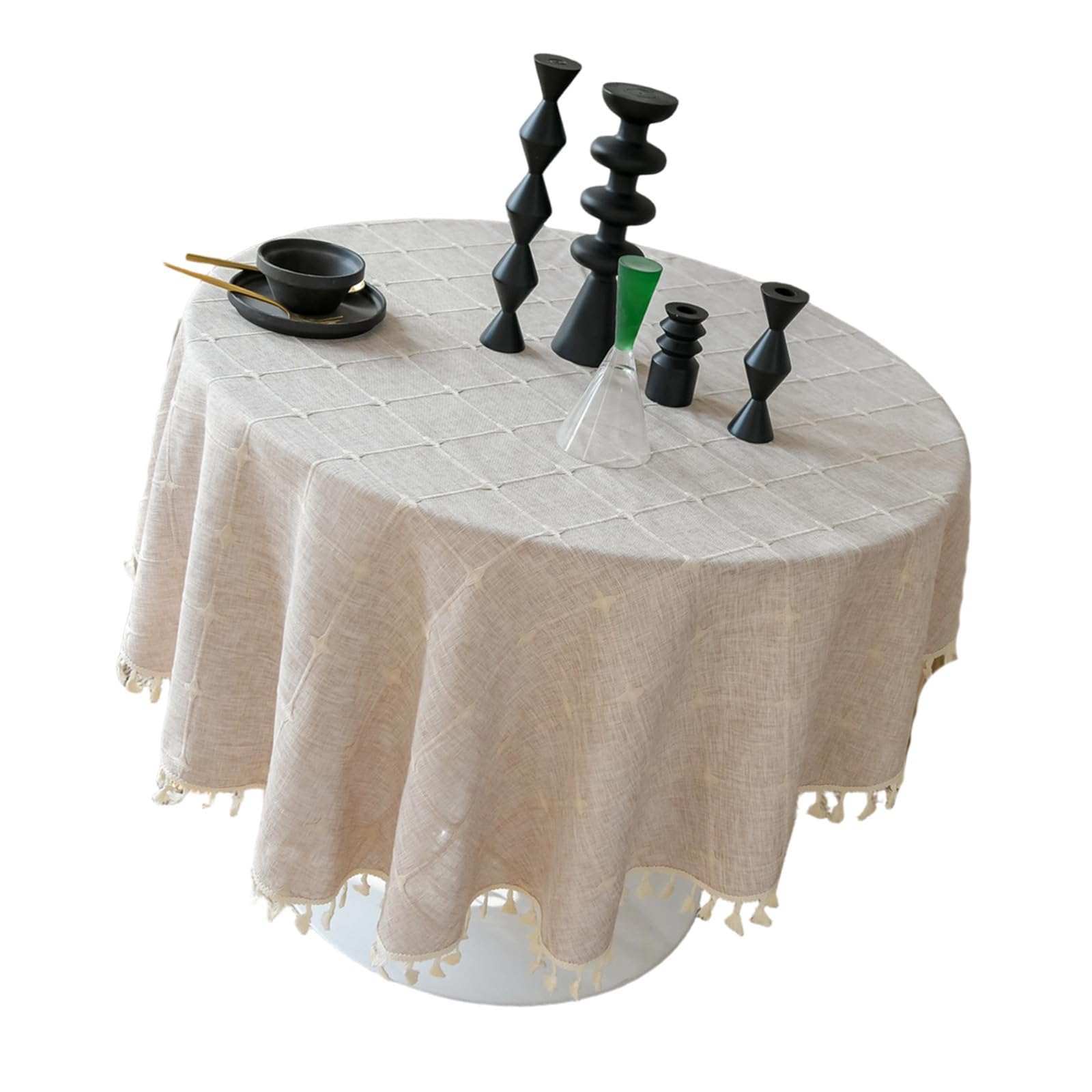 Nappe ronde 140cm antidérapante pour protéger la table des taches du quotidien