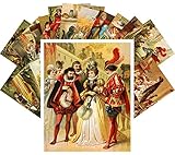 PIXILUV Vintage PostCards 24 pcs Classic Fairy Tales Vintage Book Art by Professor
