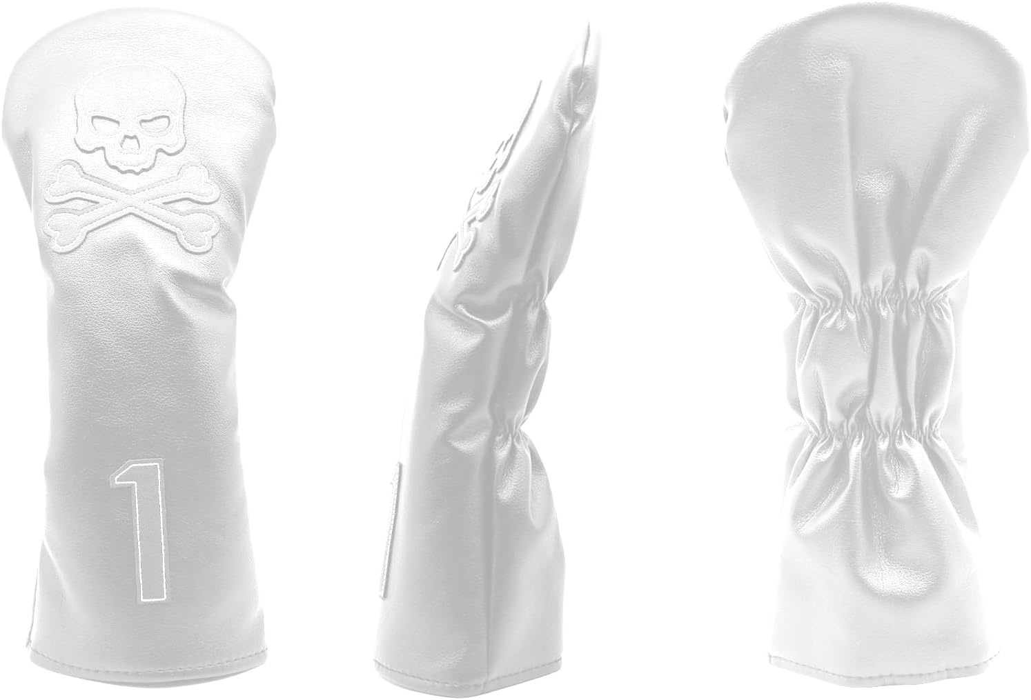 4 Pcs Golf Club Head Covers PU Leather Skull Golf Club Covers for Drivers, Fairway Woods, and Hybrids Fit Most Golf Clubs Golf Headcovers Set