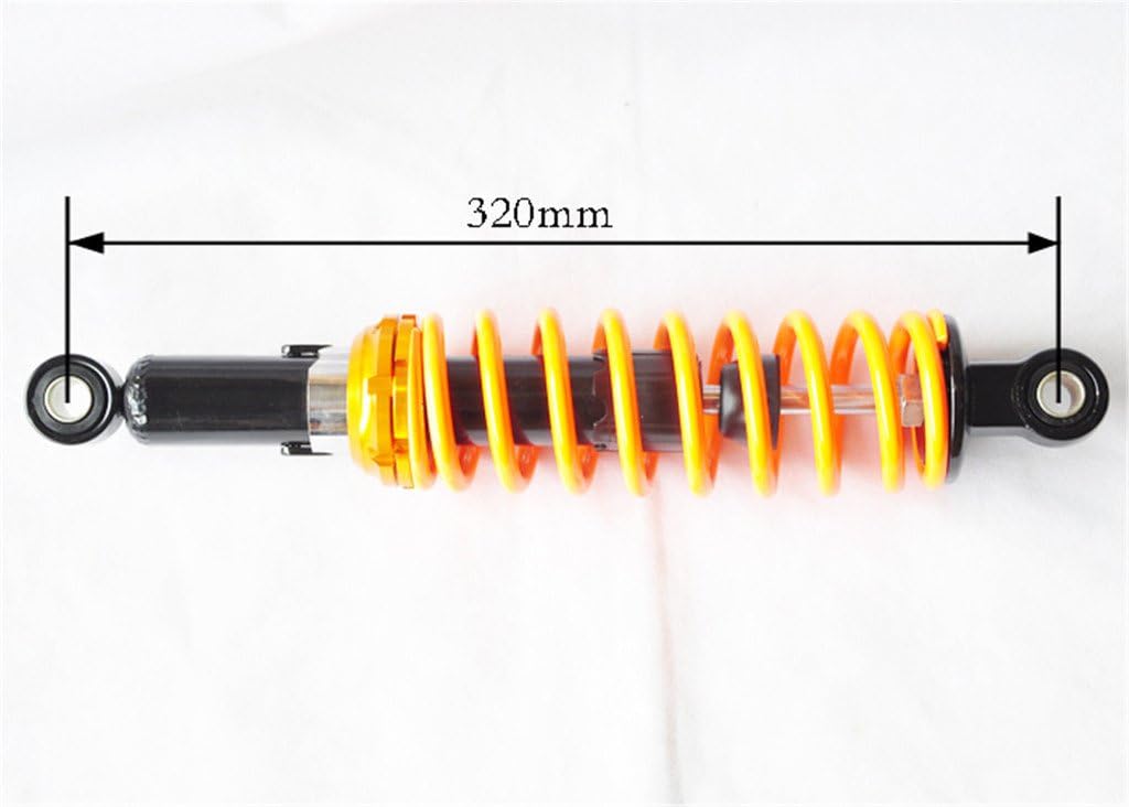 Liquor for Motorcycle Replacement White Round Ends Universal After Market Fit for Scooter ATV Go Kart Quad Dirt Sport Bikes 12.5 inch 320mm Gas Air Shock Absorbers Suspension