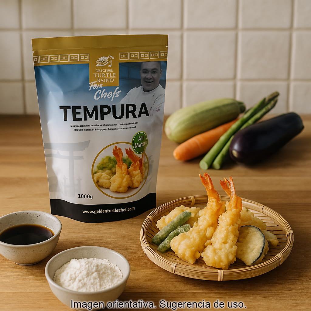 Mezcla de Harina para Tempura Japonesa 1 kg Formato Ahorro Rebozado Ligero y Crujiente para Verduras, Pescado y Marisco