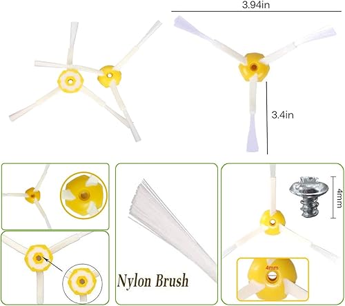Miniatura 4 de Piezas de repuesto compatibles con iRobot Roomba 600 Series 614 618 620 630 650 651 665 680 690 692, filtro, cepillo lateral, accesorios de cepillo
