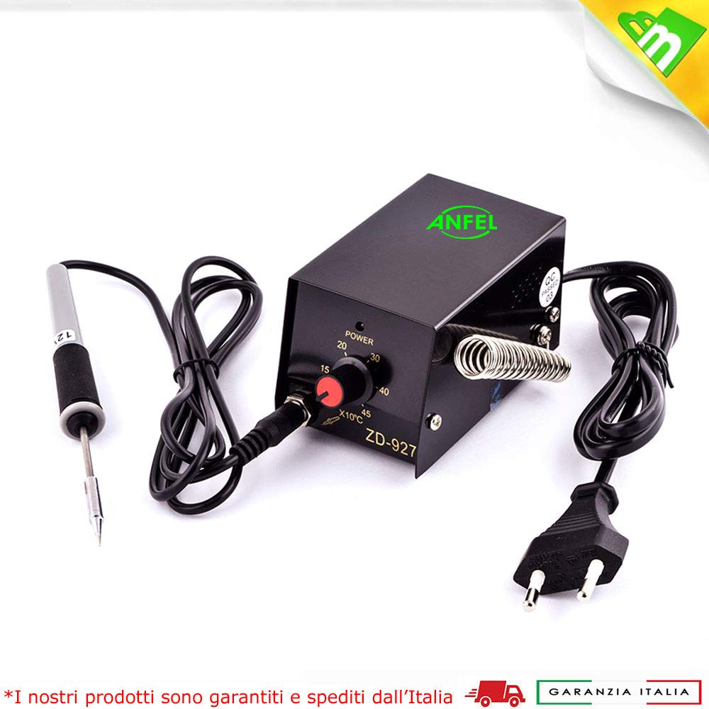 Stazione Saldante ZD-927 8W con Punta Fine 0,3mm Temperatura Regolabile 100-450°C
