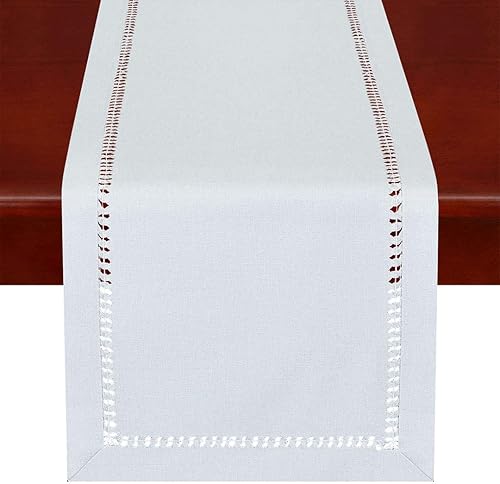 Miniatura 9 de Tapetes de mesa rectangulares de poliéster con vainica, hechos a mano, Arándano