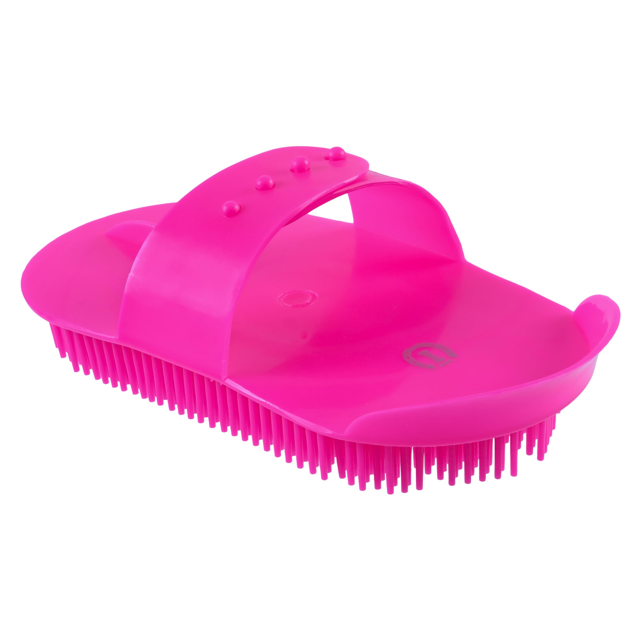 Imperial Riding IRH Needle Curry Comb, Effective Curry Comb with Flexible Metal Needles, Thorough Fur Cleaning for Removing Dirt & Loose Hair, Neon Pink