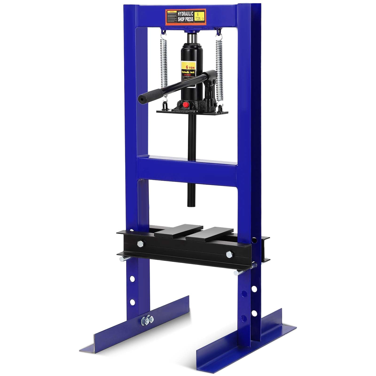 Pressa idraulica 6T, pressa idraulica da banco da banco da 6 tonnellate, pressa idraulica regolabile con piastre, blu