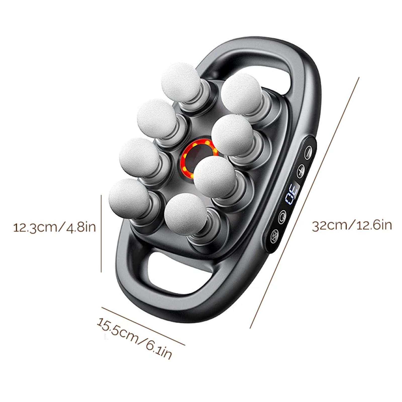 16-Drive 8-Head Massage Gun Set,8 Head Fascia Massage Gun,8 Head Massage Gun Deep Tissue,3 Modes & 30 Vitesses,pour Soulager Les Douleurs Du Dos, Jambes