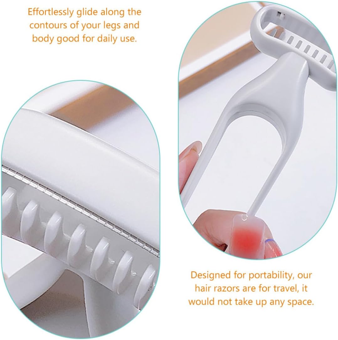2pcs Women's Body Hair Trimmer and Armpit Hair Remover with Imported Blades, Portable Safety Eyebrow Razor for Sensitive Skin, Light Gray