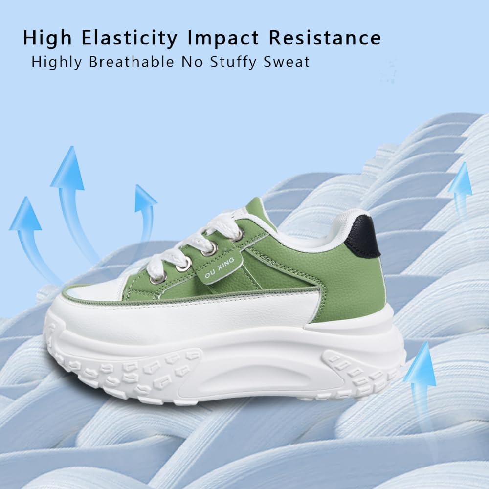 Sneakers for Women,Lace Up Thick Soled Non Slip Sports Shoes, Breathable, Stylish,Running,Shopping - Image 4