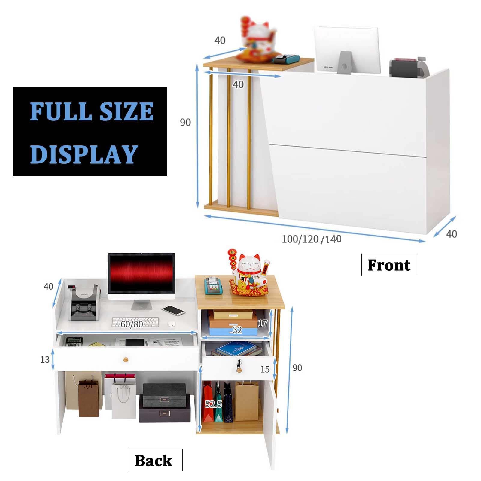 Mostrador Recepcion, Mostradores para Tiendas Mostradores Recepcion Mostrador Tienda Recepciones Peluqueria Mostrador Recepcion PequeñO Bianco 100cm