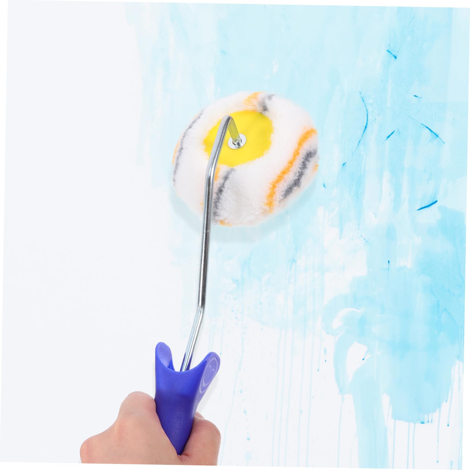 Housoutil 5 Sätze Walzenbürste Farbstifte Ecke kleiner Rollpinsel Rand Bausatz farbpinsel Malerzubehör Farbauftragrolle Farbroller Pinsel Malerbedarf für Heimwerker Farbrollerbürste Plastik