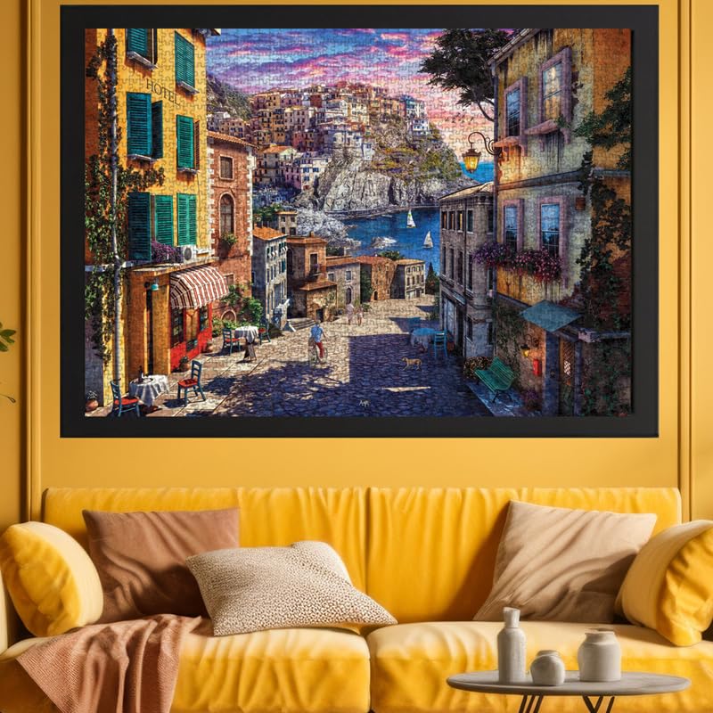 Puzzle Anatolian 3000 Pièces - 'Vibrance Of Italy' Par Chuck Pinson - Représentation Artistique D'un Port Italien