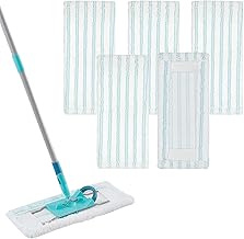 LPAMABA 5 Pieces Mop Cover Compatible with Leifheit Profi XL, Replacement Mop, Microfibre Cloth for Mop, Microfibre Mop Replacement Compatible with Leifheit Profi XL - 48 x 17 cm