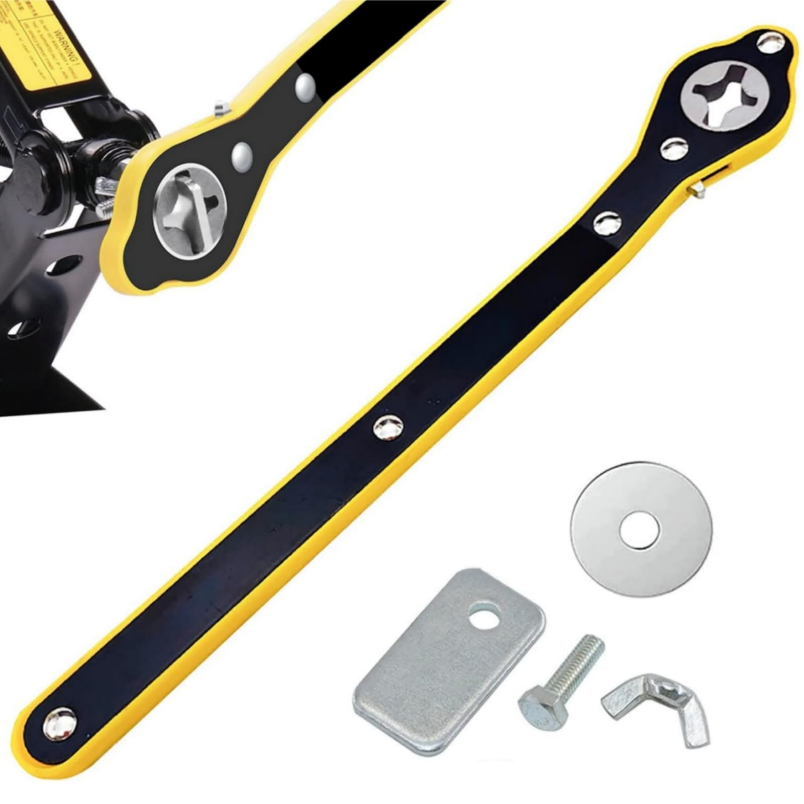車載　タイヤ交換　　応急時　ジャッキ　工具 Amazon.co.jp: パンタグラフジャッキ用省力レバー 補助ツール 自動車