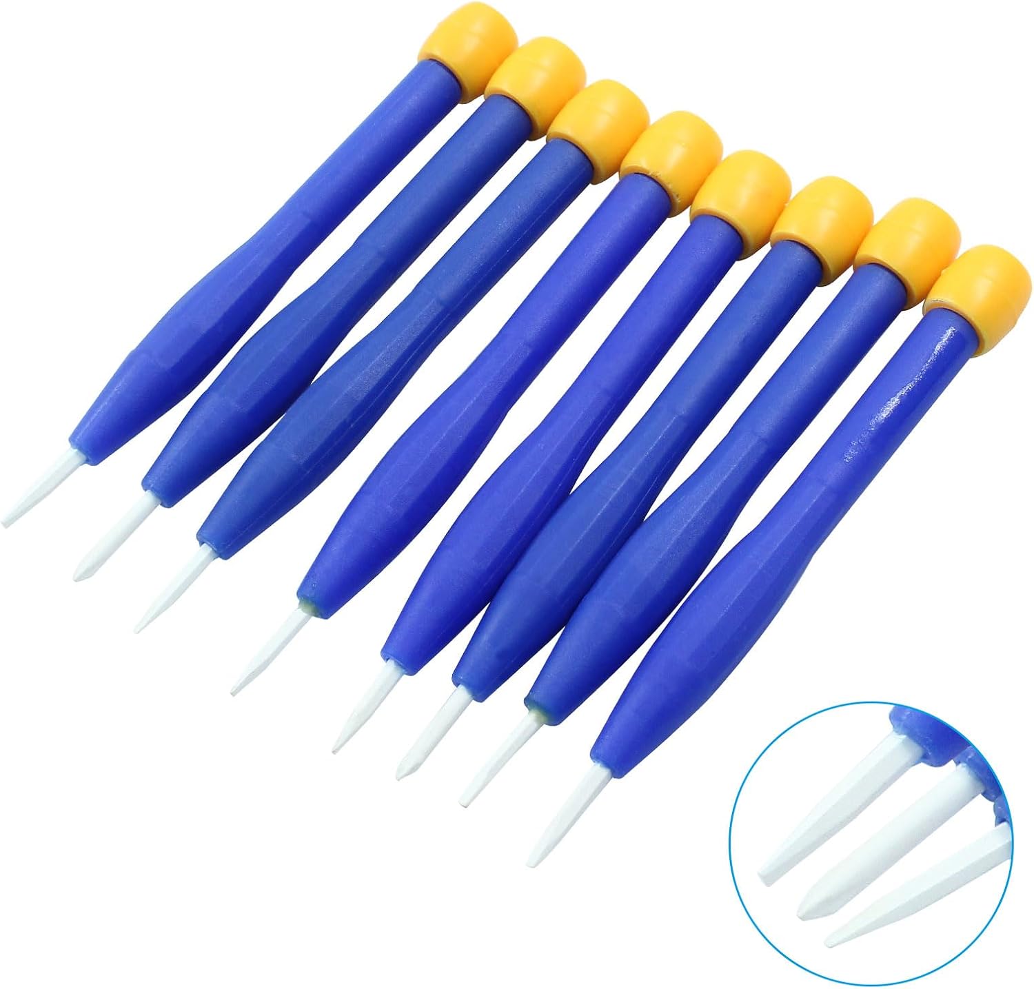 Bivethoi Slotted Screwdriver Set Anti-static Plastic Ceramic Home Hand Useful Tools for High Frequency Circuit Adjustment