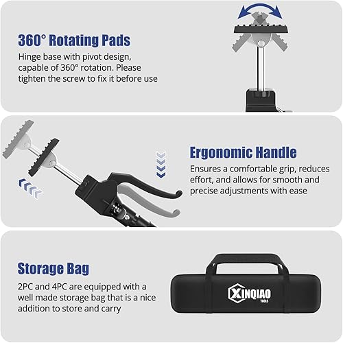 Miniatura 6 de XINQIAO barra de soporte de acero, barra de soporte rápido extensible, sistema de soporte de tercera mano ajustable, soporta hasta 154 libras