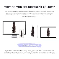 Vista 6 de Extensión de cola de caballo, extensiones de cabello con clip de garra de 22 pulgadas, extensiones de cabello largo y rizado, extensión de cabello