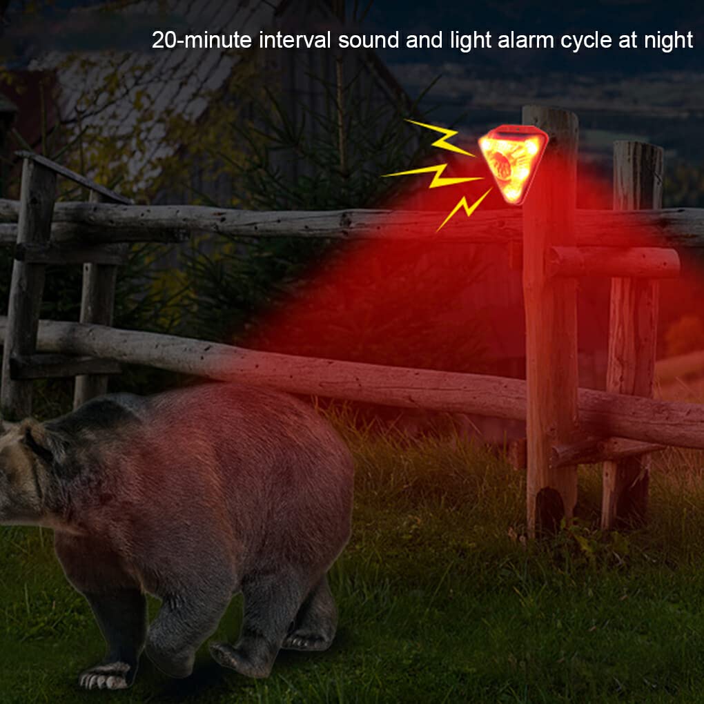 3 Juegos de 6LED Luz de alarma solar IP65 Sensor impermeable Repelente Sirena Detector de ladridos de perros Jardín Granja Lámpara de seguridad Repelente, 3Conjunto