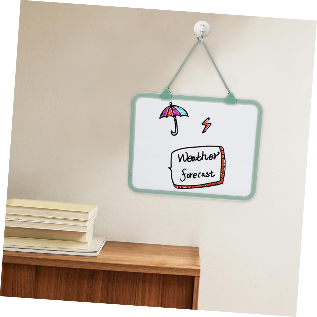 SHINEOFI Lot de 2 Tableaux Blancs Effaçables à Sec Cordelette Suspendue en Plastique, Résistants à L'usure, pour Bureau et Étudiants