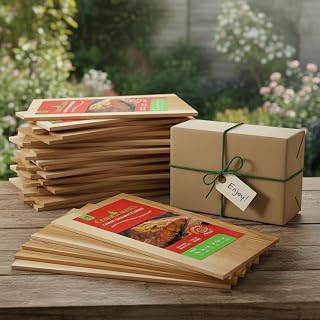 12Pk Bigger Cedar Planks for Grilling Salmon, Premium Alaskan Western Red Cedar, Large Size 11''X 5.75'', Adds Smoky Cedar Flavor to Salmon, Chicken, Veggies and More.
