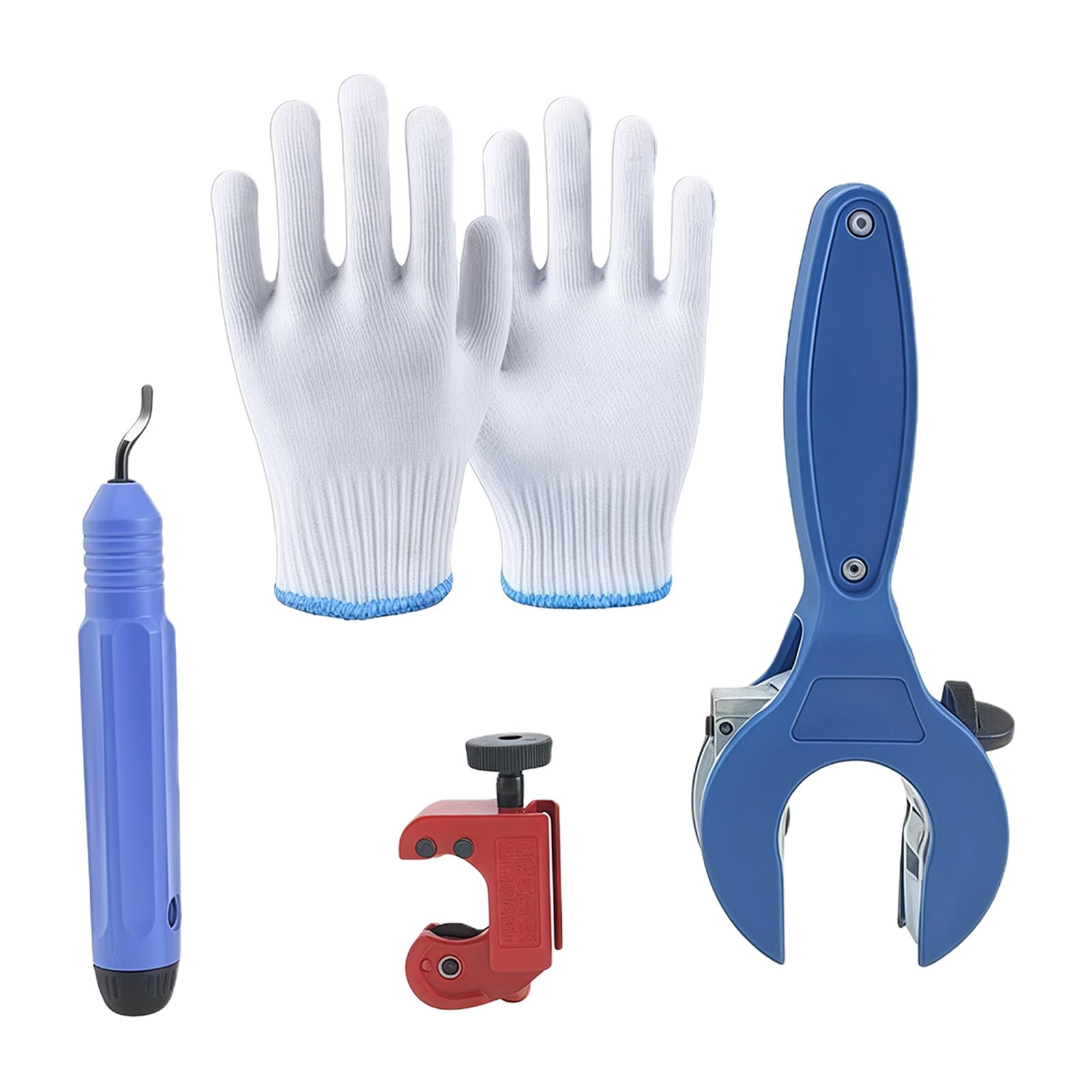 Ratchetsing Tubing Cutter Ratchets Tube Cutter for Air Conditioning Refrigeration Work Includes Gloves Ratcheting Tubing Tool