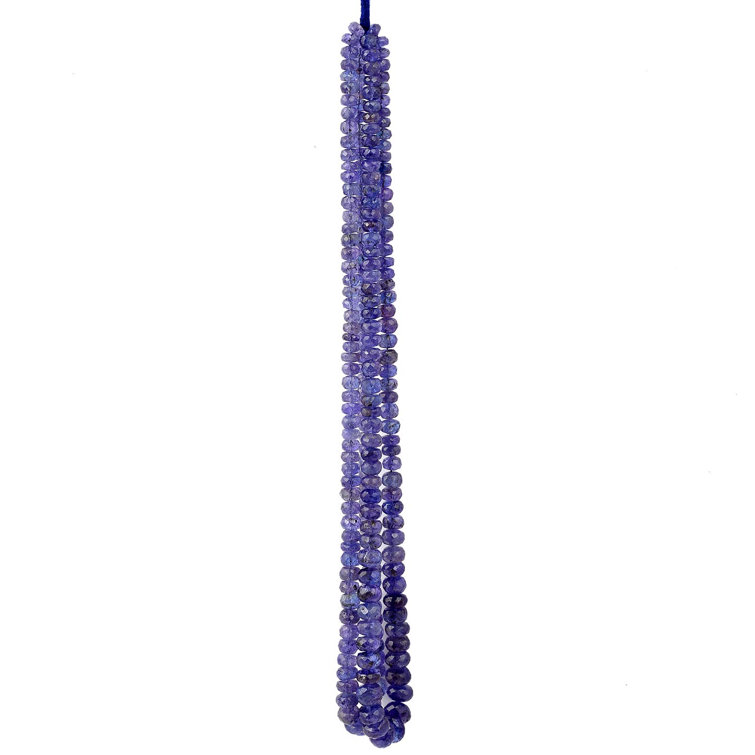 Naturalny tanzanit fasetowane koraliki rondelle niebieski królewski niebieski tz | barwinek półszlachetny kamień szlachetny półprzezroczysty koralik 5-8 mm | pasmo 40 cm