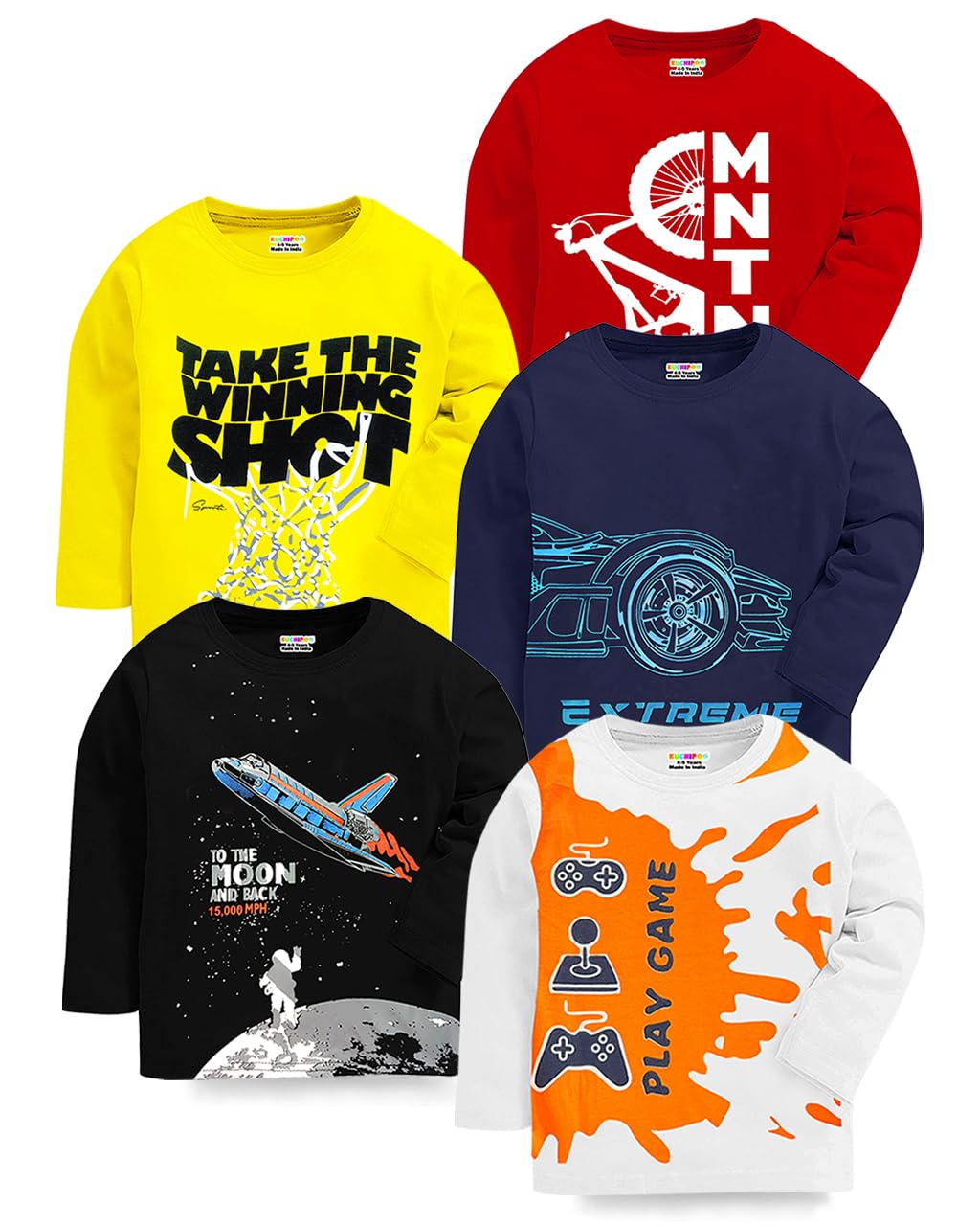 Boys Full Sleeves Cotton T-Shirt