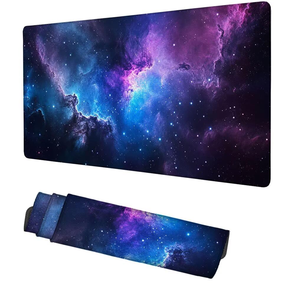 Fioletowy Podkładka pod mysz Podkładka pod mysz 1200 x 600 x 3 mm Mata do gier Niebieska mata biurkowa Ochraniacz na biurko Akcesoria do gier Ulepszona dokładność i szybkość dla PC Gamer, Laptop