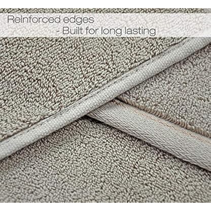 Cleanbear Luxus Handtücher für Badezimmer, 600 g/m², Baumwolle, 33 x 74 cm, 2 Stück Hand Towel Khaki – Bild 5