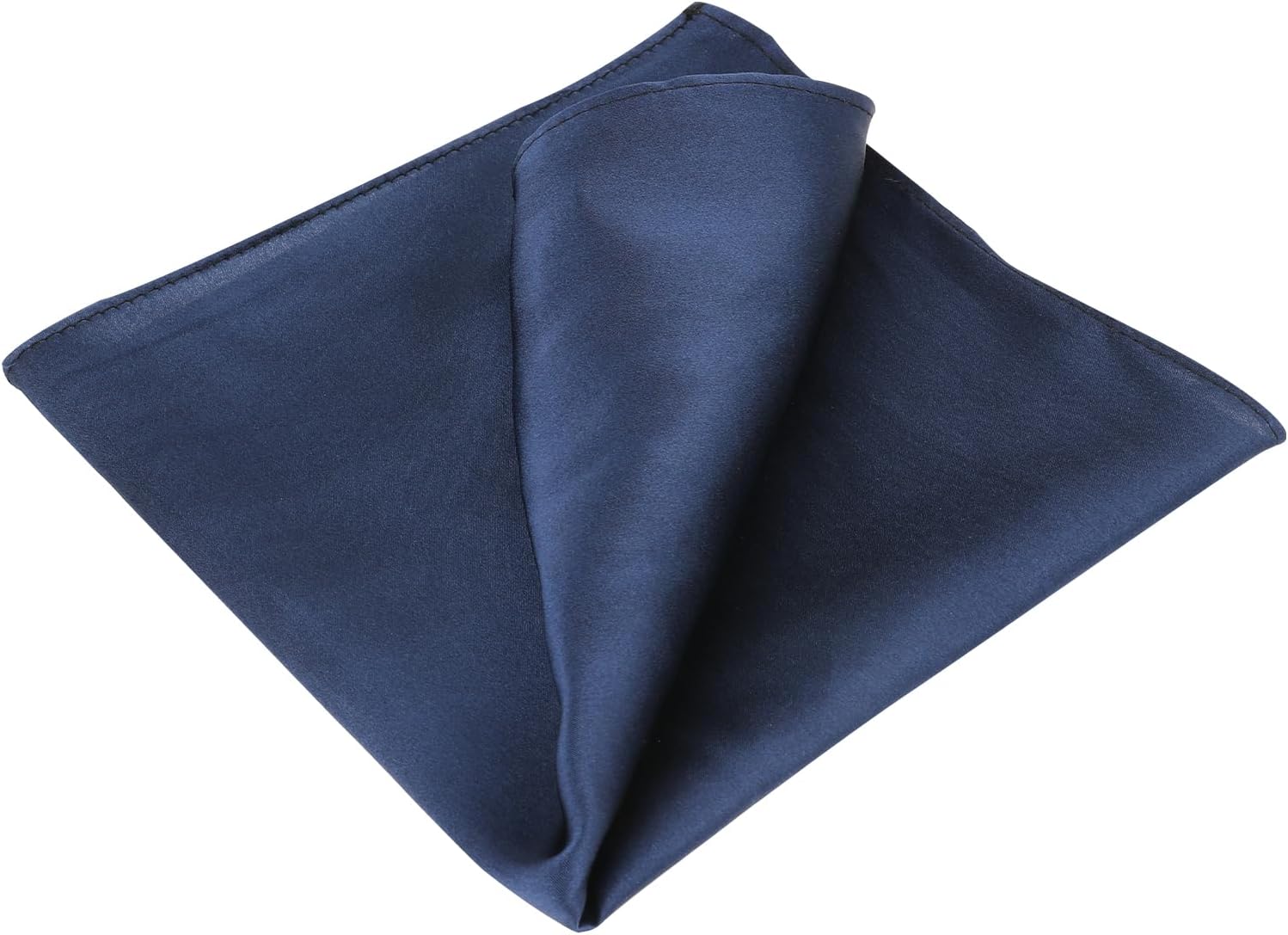 WLLHYF Silk Pocket Squares for Men Handkerchiefs Solid Color 13.7x 13.7 Inch Soft Prefolded Pocket Square White Handkerchiefs