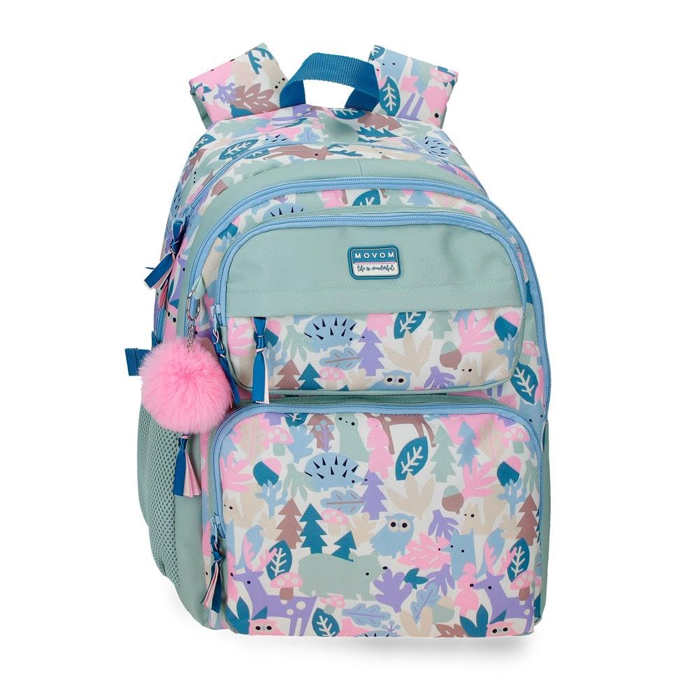 Movom Forest Mochila Escolar Doble Compartimento Verde 32x45x19 cm Poliéster 27,36L
