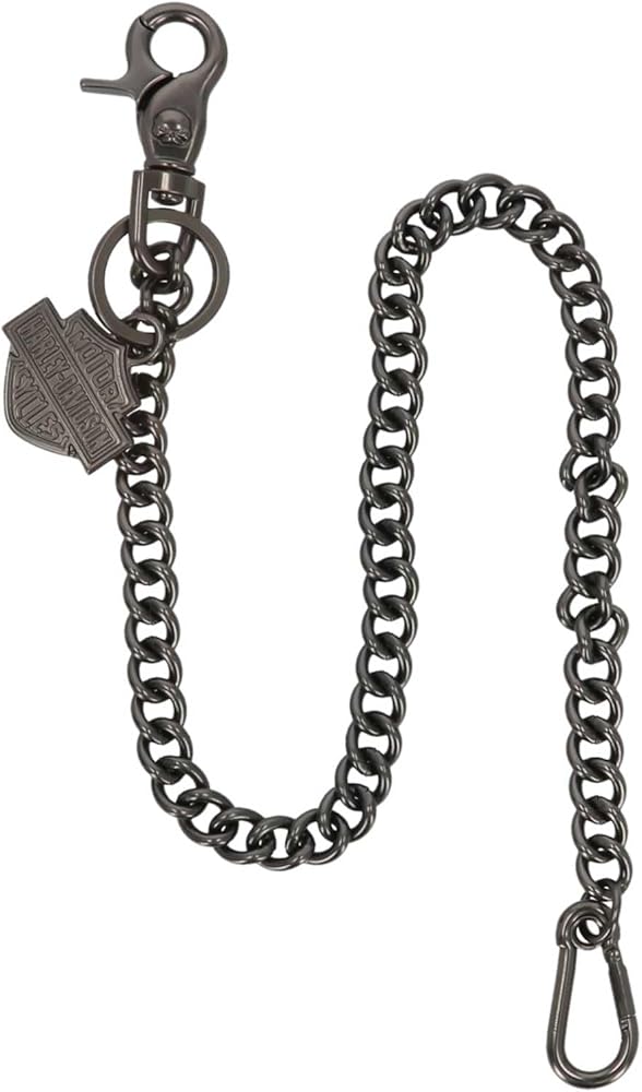 Harley-Davidson 本革 ウォレットチェーン Amazon.com: Harley-Davidson Men's Bar & Shield Logo 24 inch Wallet