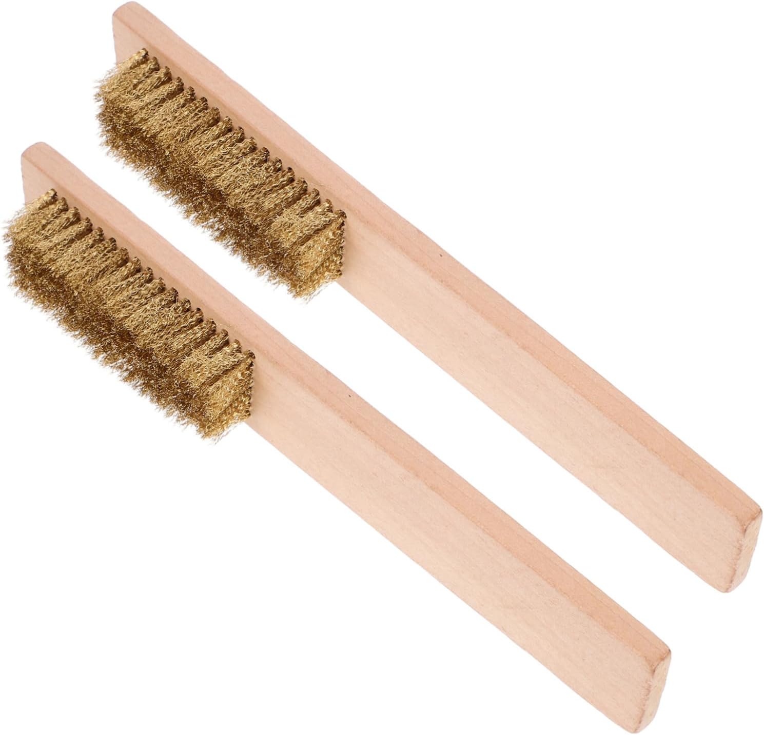 10pcs Ski Wax Brush Wooden Handle Cleaning Tool for Snowboard and Ski Maintenance Bristles for Wax Removal and Care
