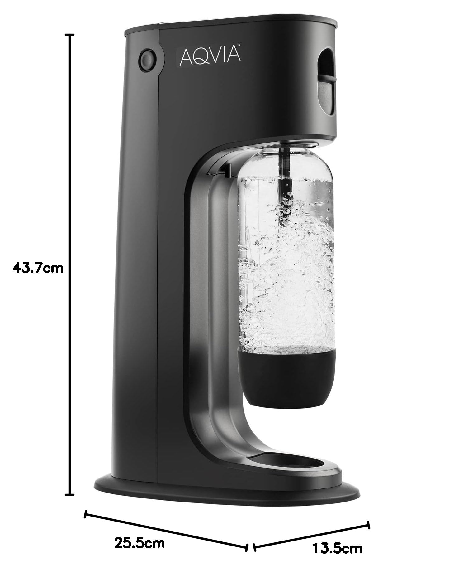 Aqvia Balance Wassersprudler inkl. BPA freier Flasche (Schwarz)