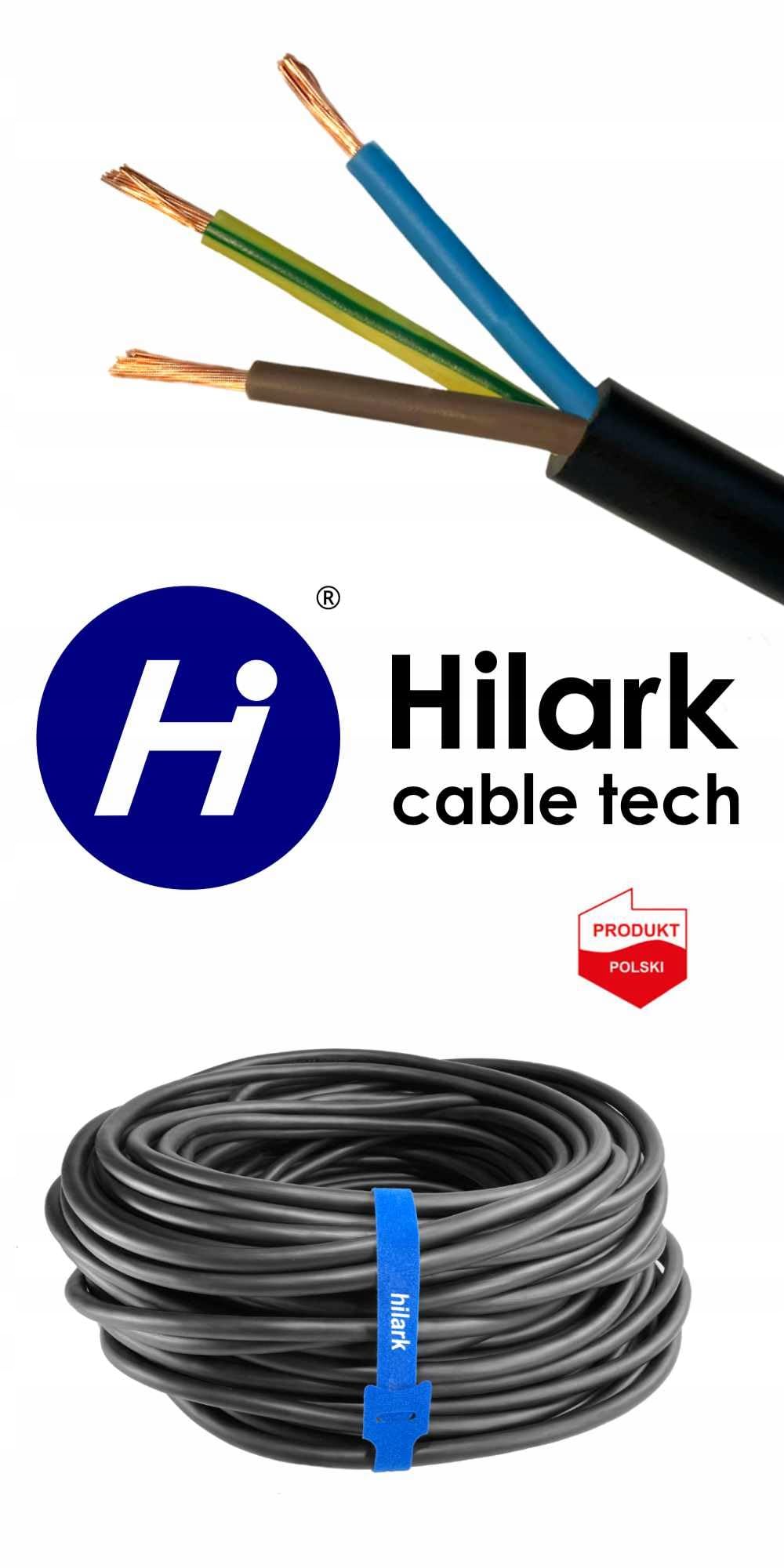 Hilark Cable Tech Câble en caoutchouc H05RR-F OW 3x1,5 souple 100% cuivre 200m