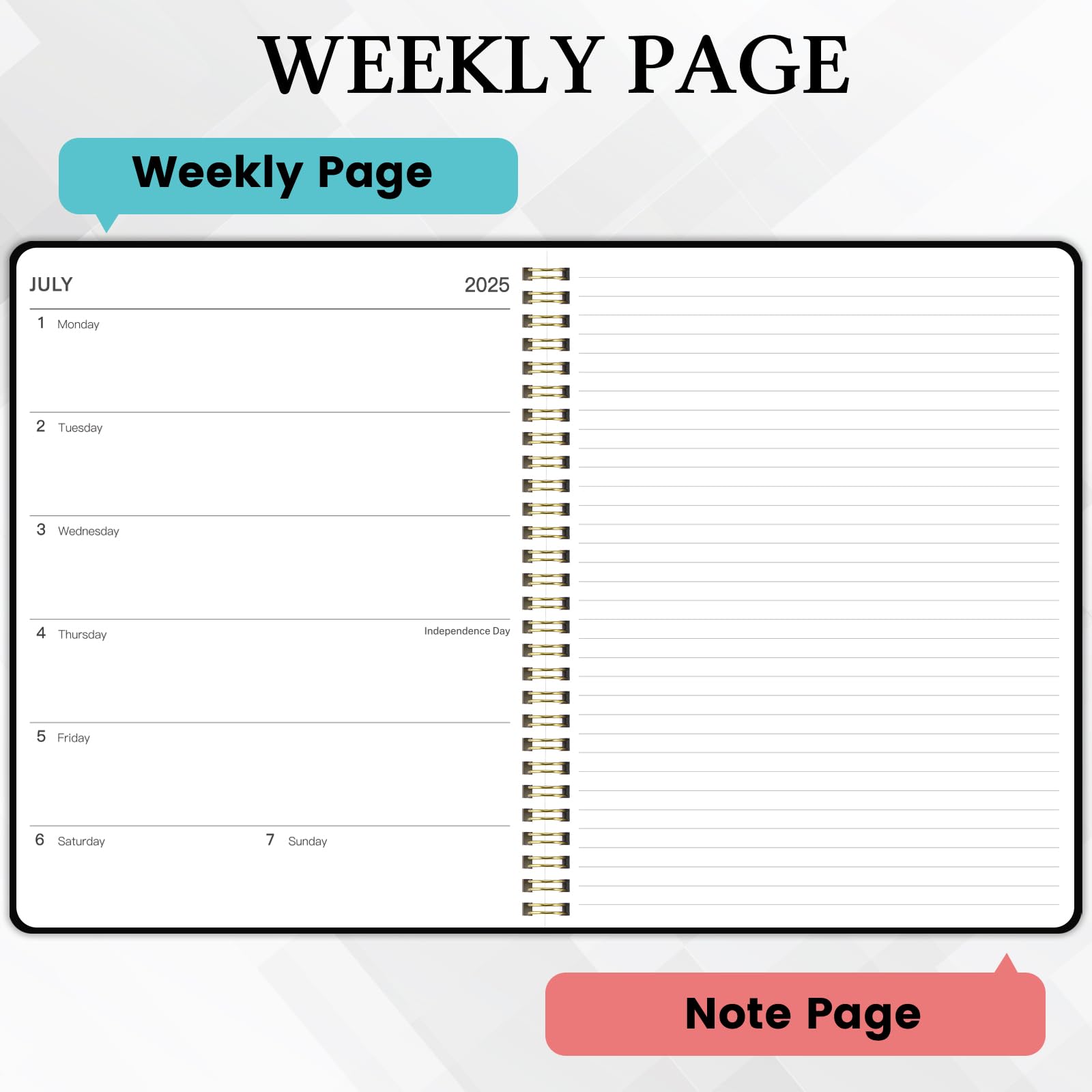 2025-2026 Planner - Planner 2025-2026, 8" x 10", Jul.2025 - Jun.2026, Weekly Monthly Planners with Elastic Closure, Strong Twin-wire, Back Pocket