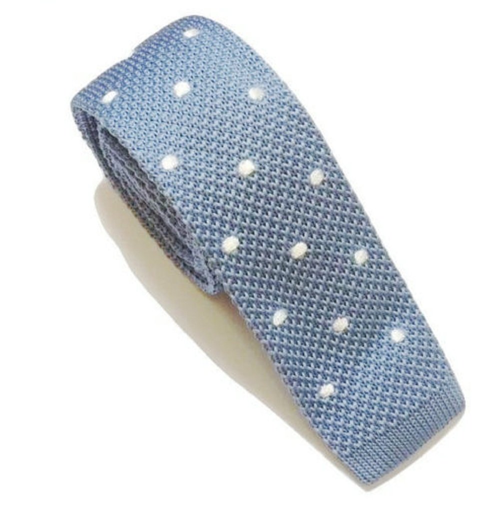 L&L® Men's Fashion Polka Dot Knit Knitted Tie Slim Skinny Woven