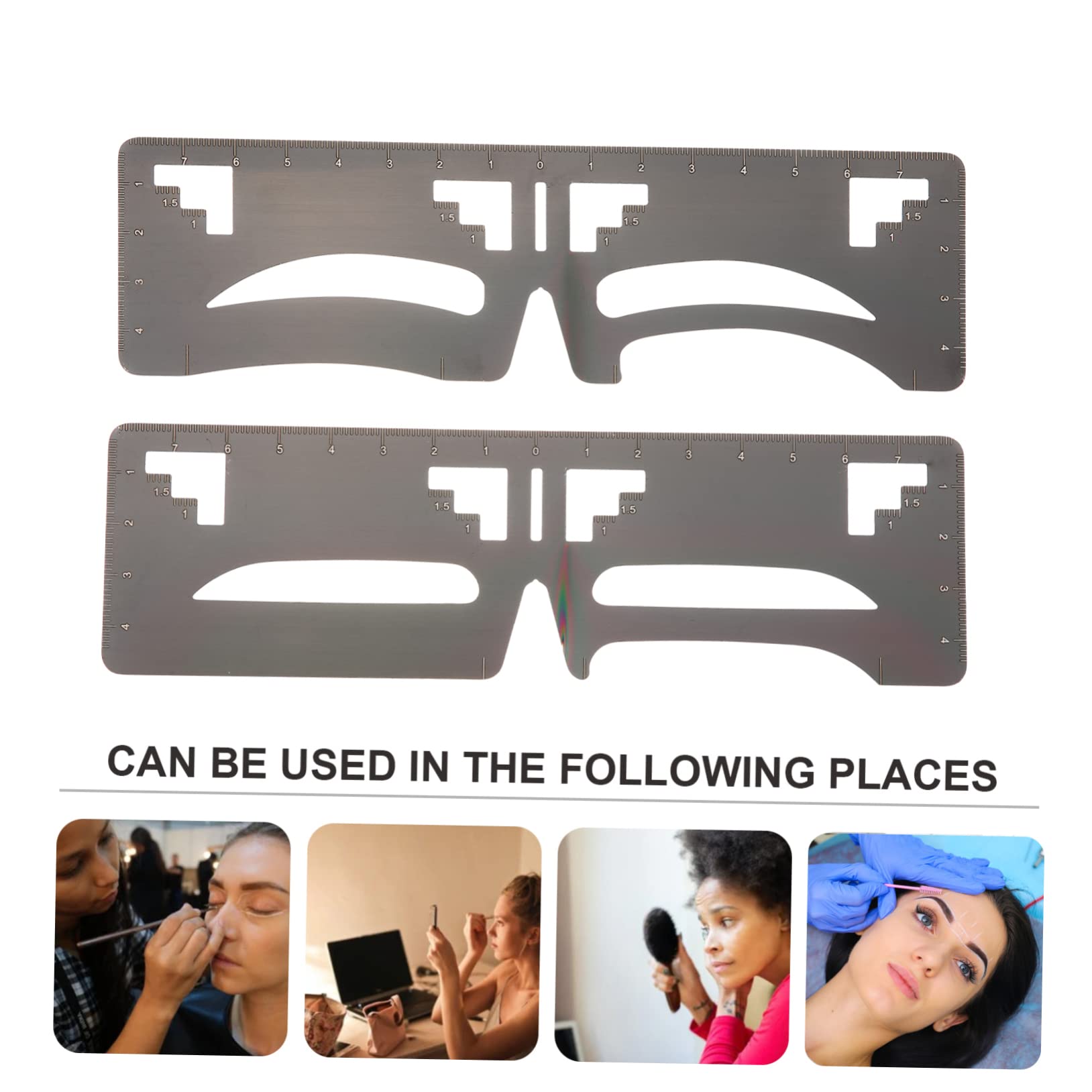 DOITOOL 6pezzi Ruler Per Sopracciglia Inossidabile Per Sopracciglia Strumento Makeup Per e Ragazze Stencil Per Design