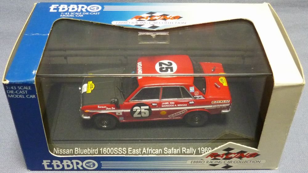 Amazon | エブロ 1/43 ニッサン ブルーバードラリー 1969サファリ