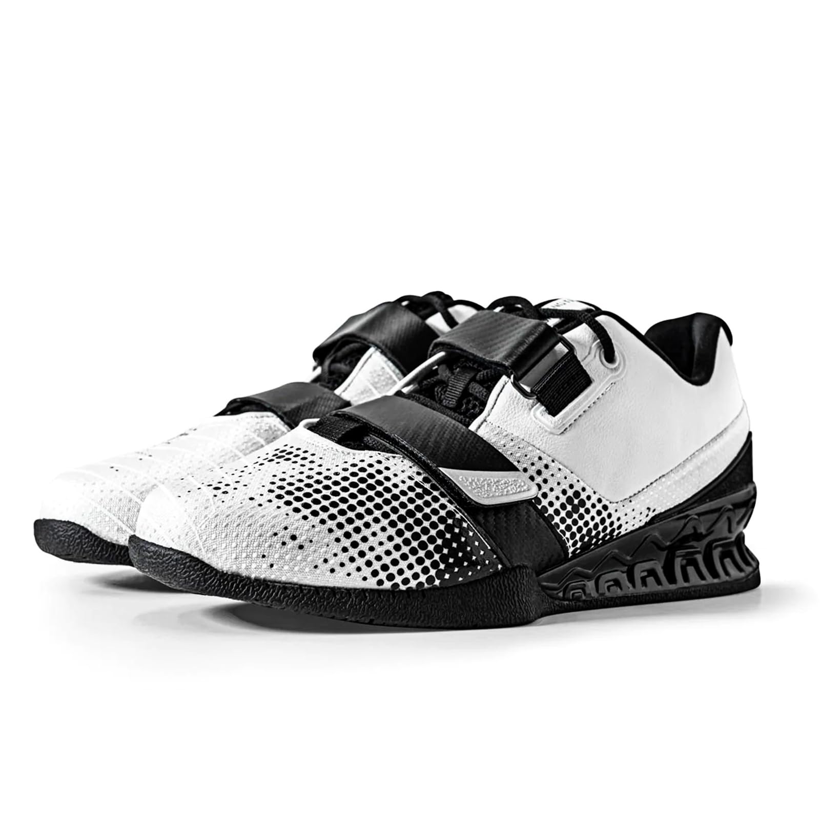 Strength Shop 1 Paar, Gewichtheberschuhe Herren & Damen mit Hartplastik-Keilabsatz (2,3cm), extrem rutschfest & stabil, Weightlifting Shoes mit starrer Gummi/TPU Sohle & Doppelverschluss