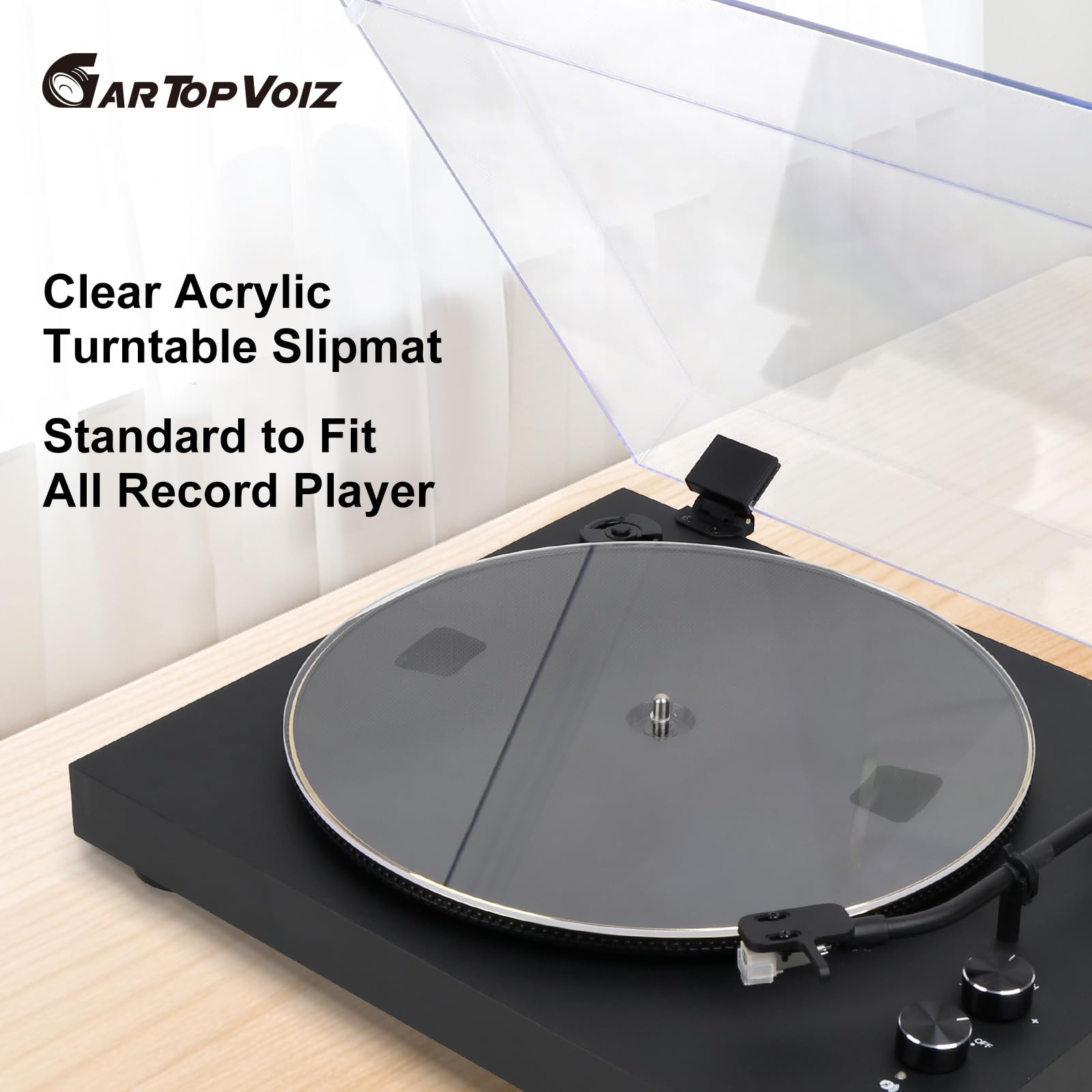 Clear Acrylic Turntable Platter Mat for All Vinyl Player 12" Anti Vibration Record Slipmat by Gartopvoiz - Image 3