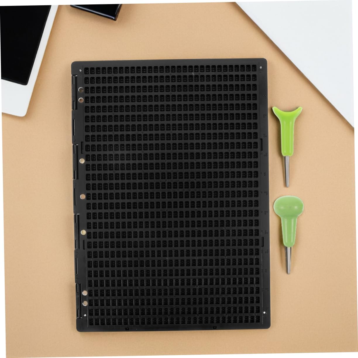SMASOLO 1Set Portable Line Tool with Integrated Braille Stylus for Blind Students for School and Environments
