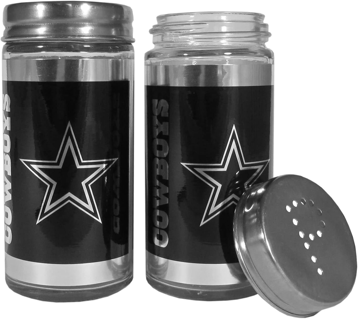Siskiyou NFL Dallas Cowboys 3pc Black BBQ Tools w/Shakers, One Size, Black