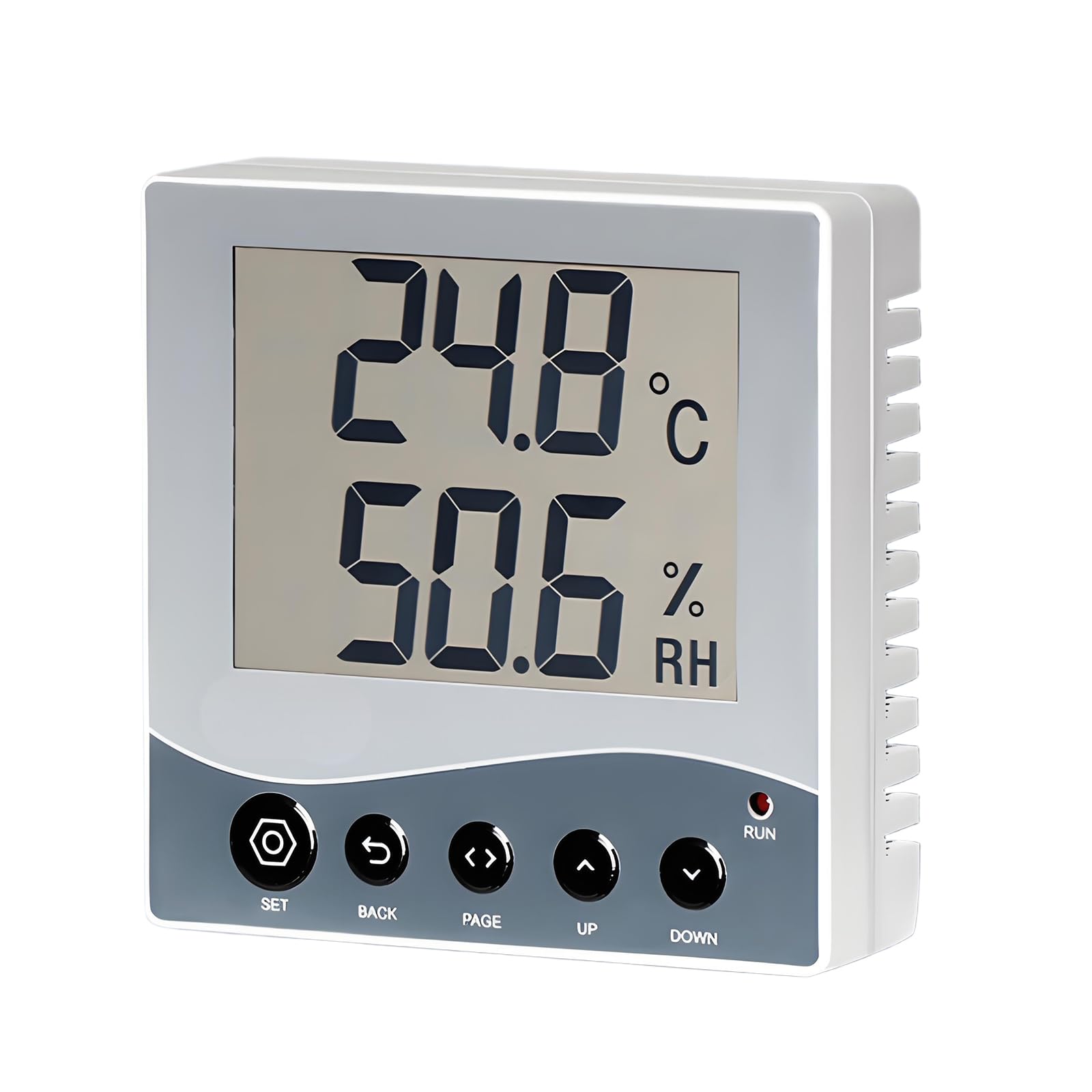 Igrometro Digitale da 3 Pollici, Monitor di Temperatura E umidità a Parete, con Display LCD, Sensore di Temperatura Interna, per Serra, Camper, Congelatore, Stanza