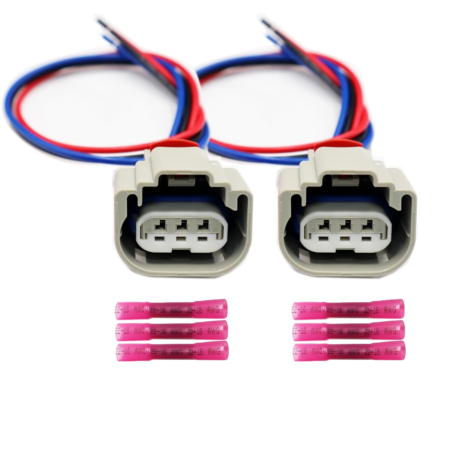 LIZAPUS 2pcs H13 9008 Headlight Connector Compatible with Ford F-150 F150 2004-2019 Pigtail Wire Harness