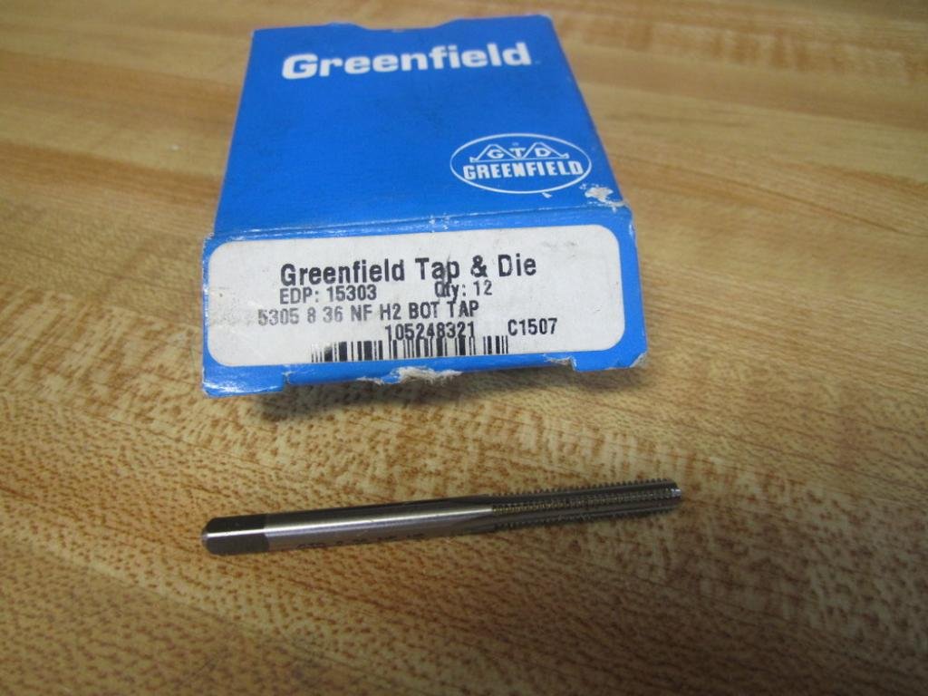 Greenfield 15303 Greenfield Tap & Die 5305 8 36 NF BOT TAP (Pack of 6)